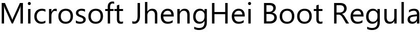 Microsoft JhengHei Boot Regular font