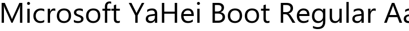 Microsoft YaHei Boot Regular font