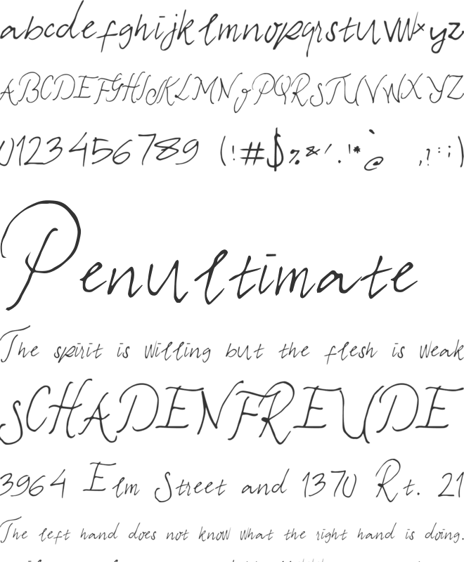 Wedding Song font preview