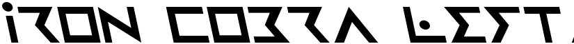 Iron Cobra Leftalic font