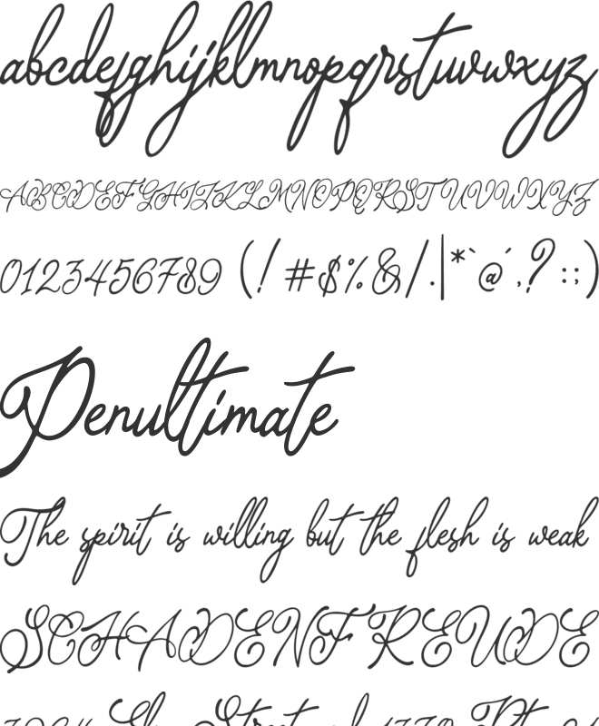 Bragitha font preview