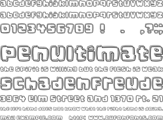 Wire font preview