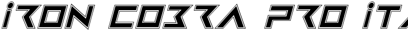 Iron Cobra Pro Italic font