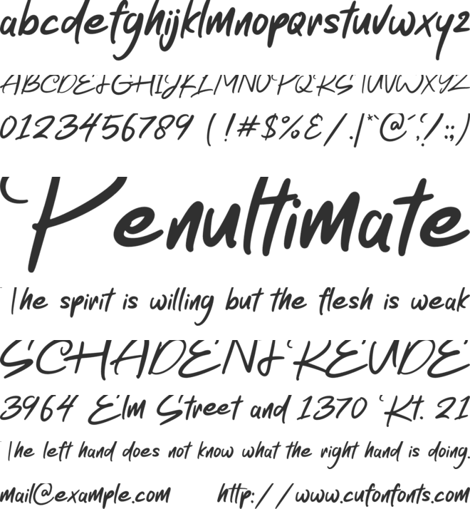 Amstrike font preview