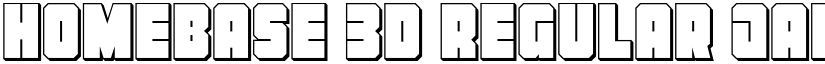 Homebase 3D Regular font