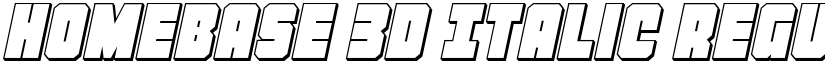 Homebase 3D Italic Regular font