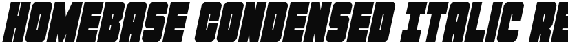 Homebase Condensed Italic Regular font