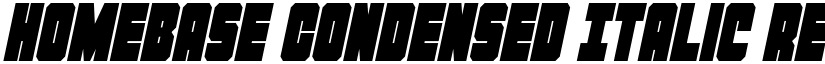 Homebase Condensed Italic Regular font