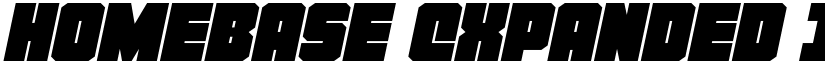 Homebase Expanded Italic Regular font