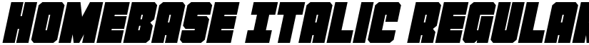 Homebase Italic Regular font