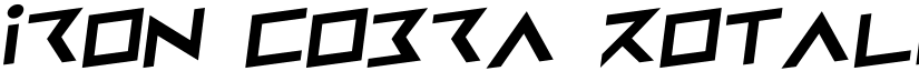 Iron Cobra Rotalic font