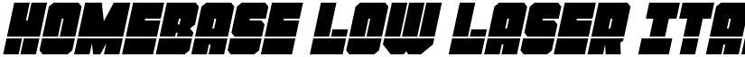 Homebase Low Laser Italic Regular font