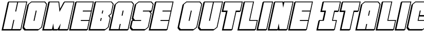 Homebase Outline Italic Regular font