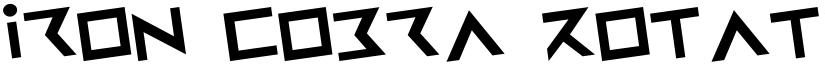 Iron Cobra Rotated font