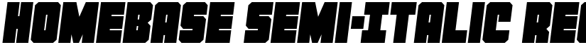 Homebase Semi-Italic Regular font