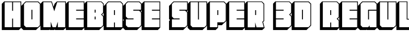Homebase Super 3D Regular font