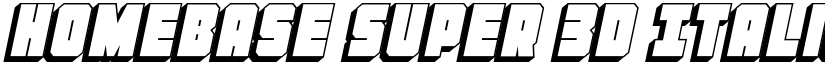 Homebase Super 3D Italic Regular font
