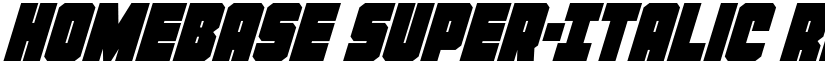 Homebase Super-Italic Regular font