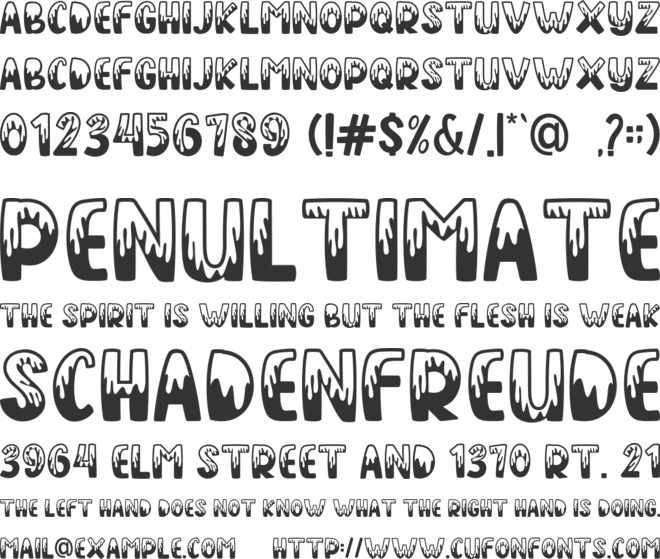 Rainy Snow font preview