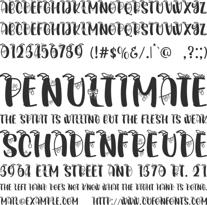 Christmasland font preview