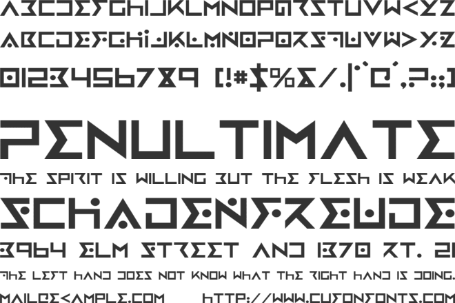 Iron Cobra font preview