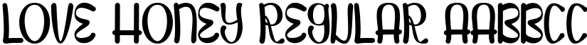 LOVE HONEY Regular font