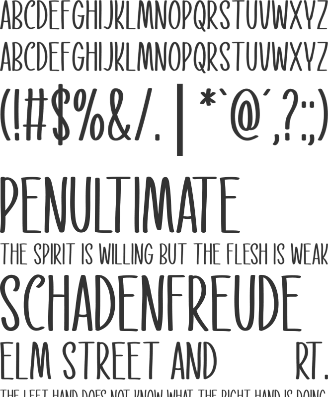 Our Santa font preview