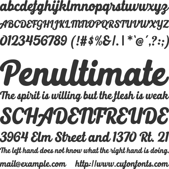 Selphia font preview