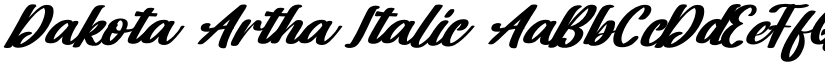 Dakota Artha Italic font
