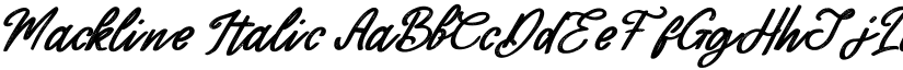 Mackline Italic font
