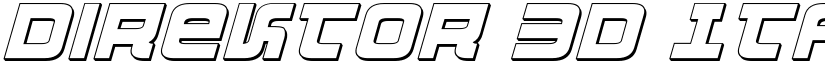 Direktor 3D Italic font