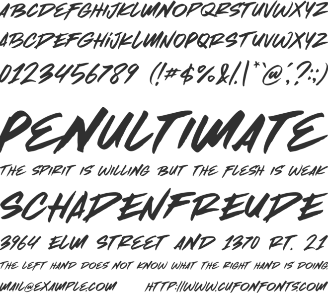 Over Break font preview