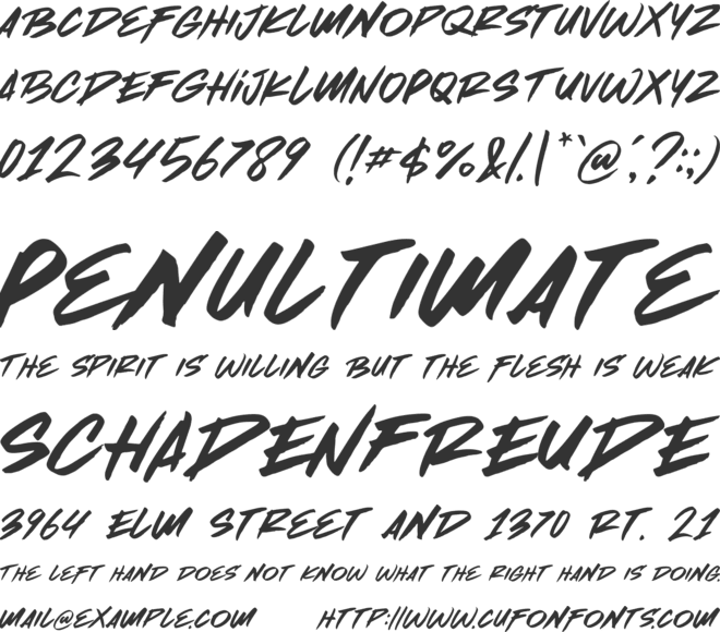 Over Break font preview