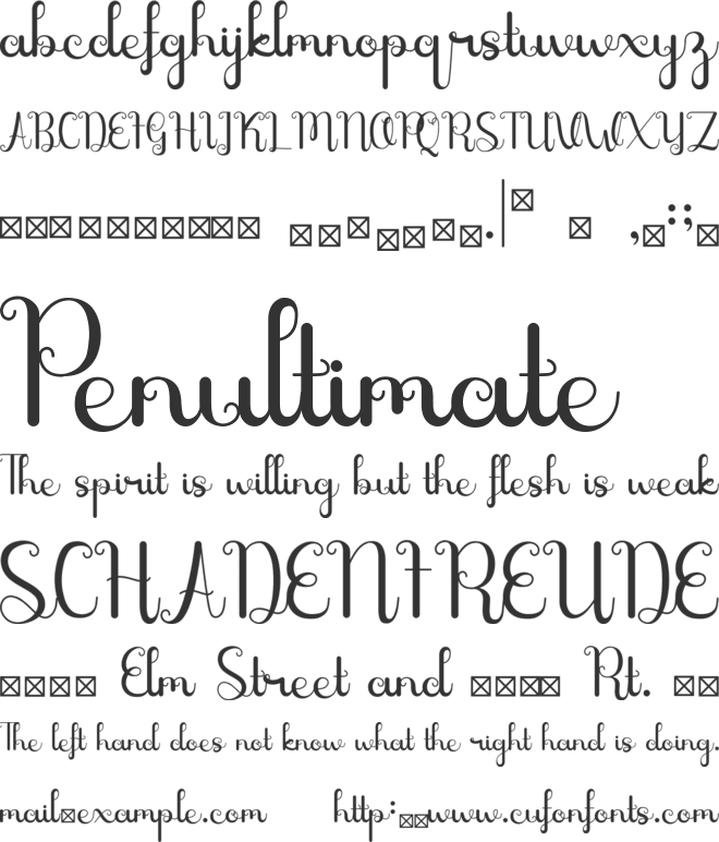 Syahira font preview