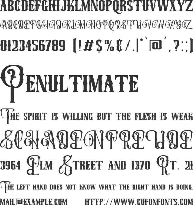 Quentes Fleur font preview
