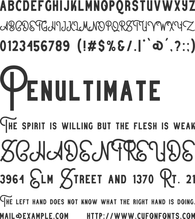 Former Broston font preview