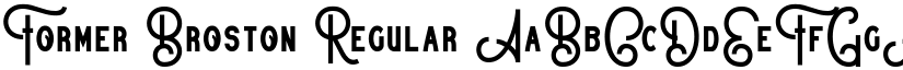 Former Broston Regular font