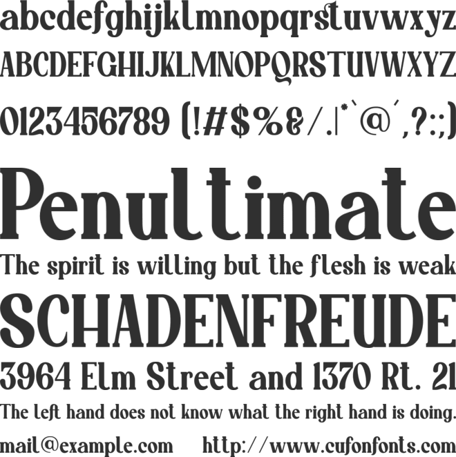 Choges font preview