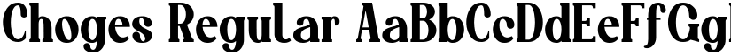 Choges Regular font