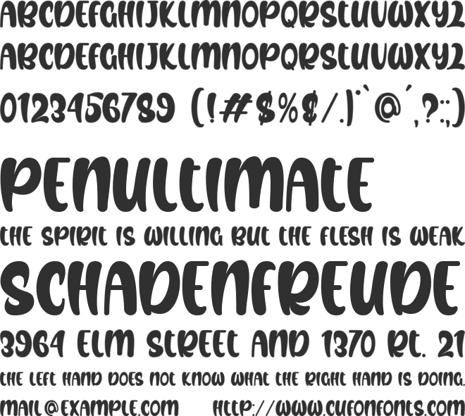 Youth Cow font preview