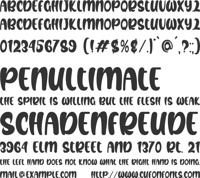 Youth Cow font preview