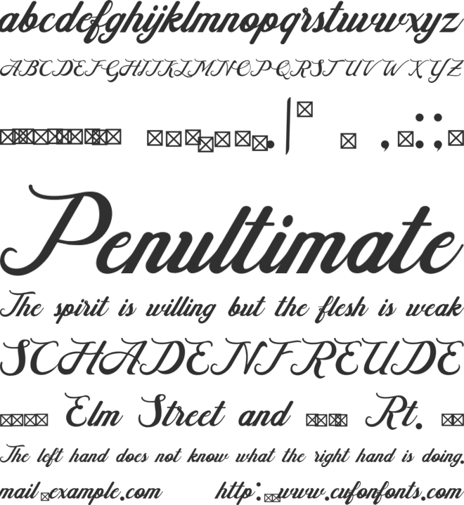 Hillway font preview