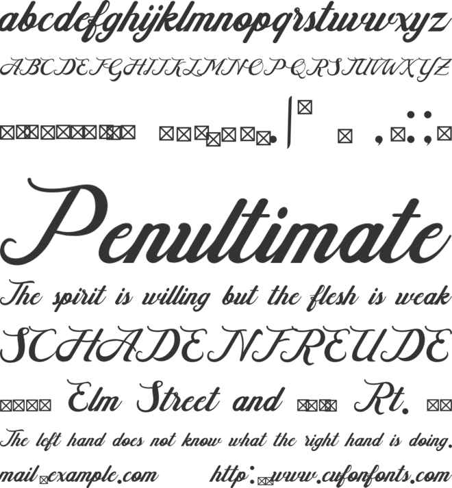 Hillway font preview