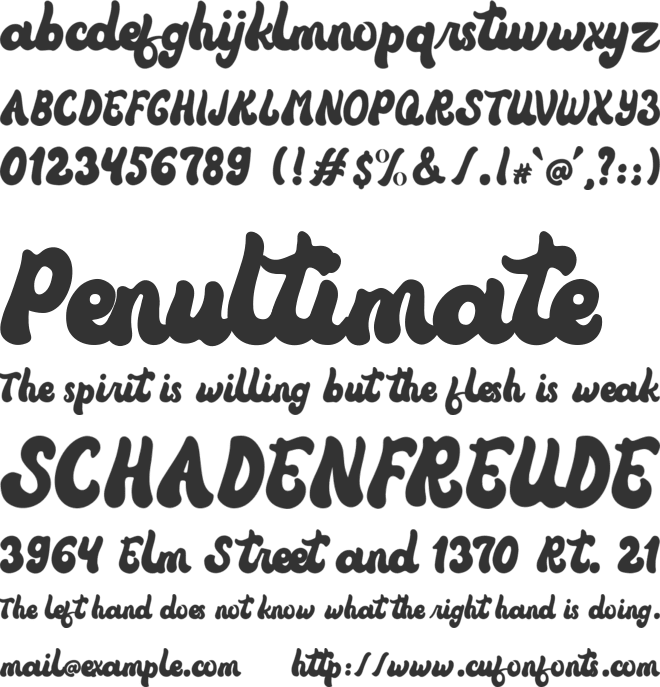 Vintage Rumble font preview