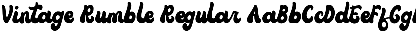 Vintage Rumble Regular font