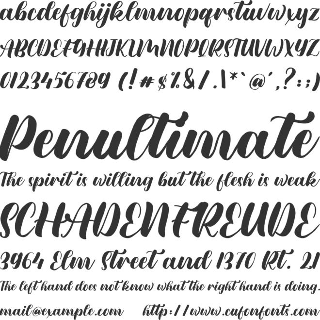 Meylani font preview