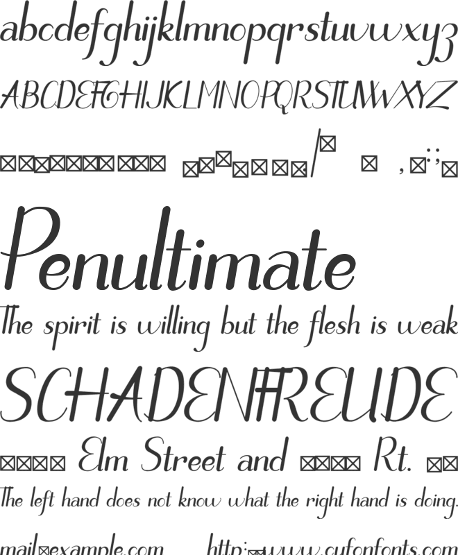 Rifanca font preview