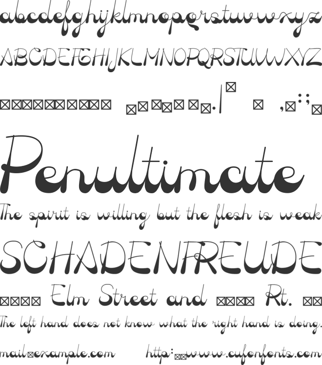 Oldland font preview