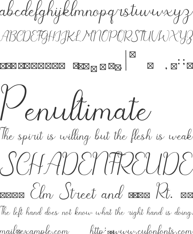 Maysile font preview