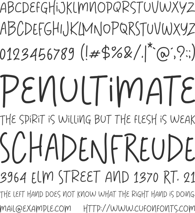 Daily Notes font preview